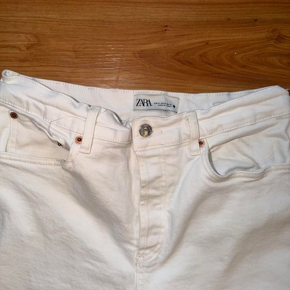 Zara Women's White Jeans - Picture 2 of 6